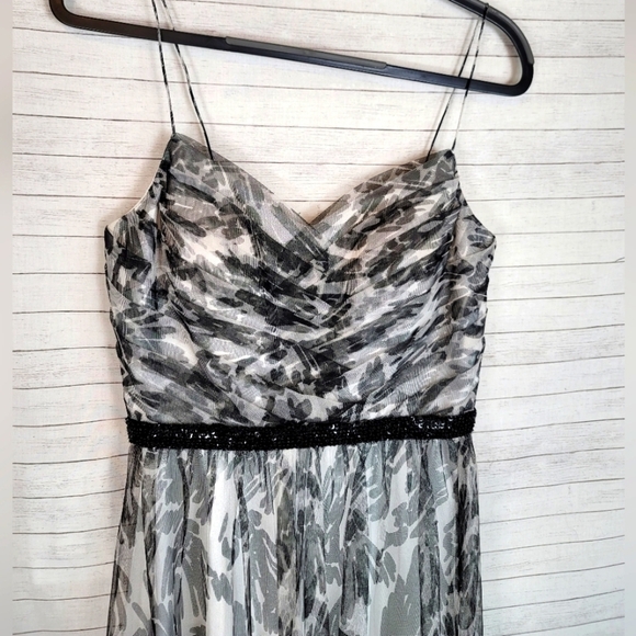 HAILEY by ADRIANNA PAPPELL FLORAL BEADED DROP WAIST MAXI DRESS, SZ 6 - Picture 2 of 15
